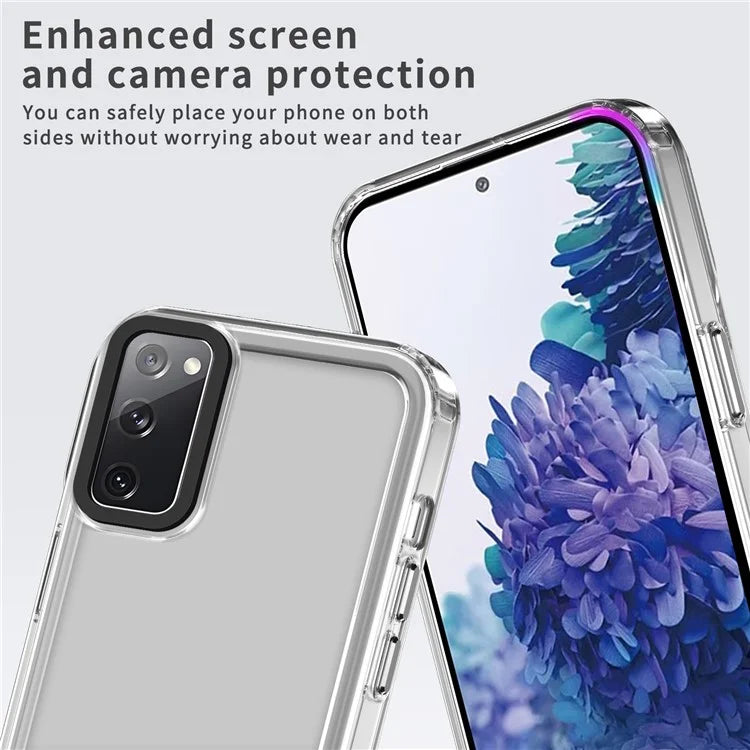 For Samsung Galaxy S20 FE / S20 FE 5G / S20 FE 2022 / S20 Lite Case PC+TPU Clear Back Cover