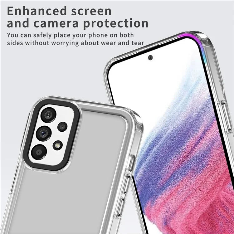 For Samsung Galaxy A53 5G Clear Cases Shockproof PC+TPU Phone Cover Purple