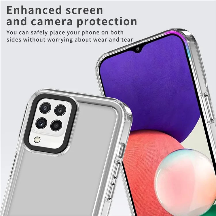 For Samsung Galaxy A22 4G (EU Version) / M22 / M32 (Global Version) 4G Case Protective PC+TPU Clear Phone Cover