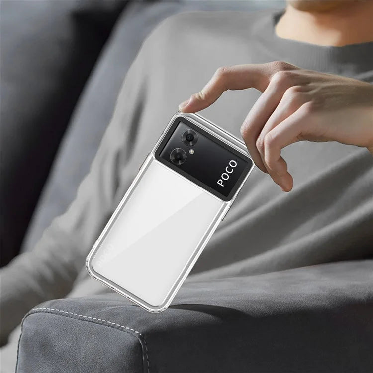 For Xiaomi Poco M5 4G / M4 5G Cases Anti-Drop PC+TPU Clear Phone Cover Black