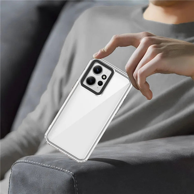 For Xiaomi Redmi Note 12 4G Clear Case Anti-Drop PC+TPU Slim Phone Cover Purple