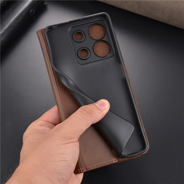 AZNS For Xiaomi Redmi Note 13 5G Case PU Leather Flip Folio Phone Cover with Card Holders