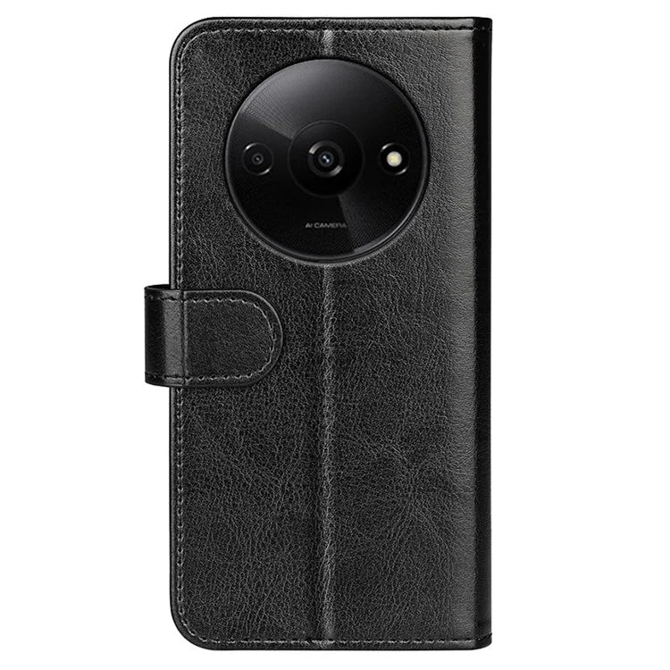 For Xiaomi Redmi A3 Case Leather Crazy Horse Texture Wallet Folio Phone Cover