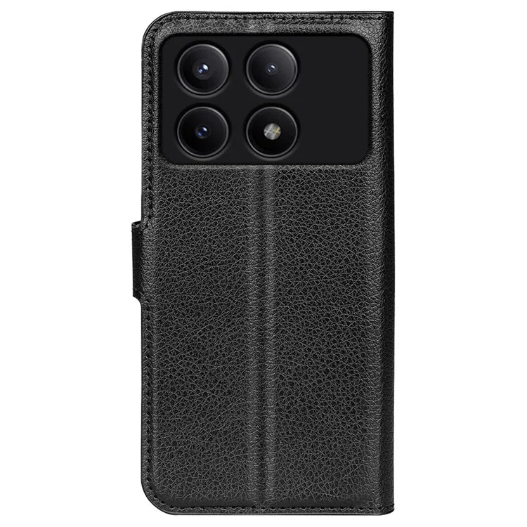 For Xiaomi Redmi K70E 5G / Poco X6 Pro 5G Case PU Leather Litchi Texture Folio Phone Cover