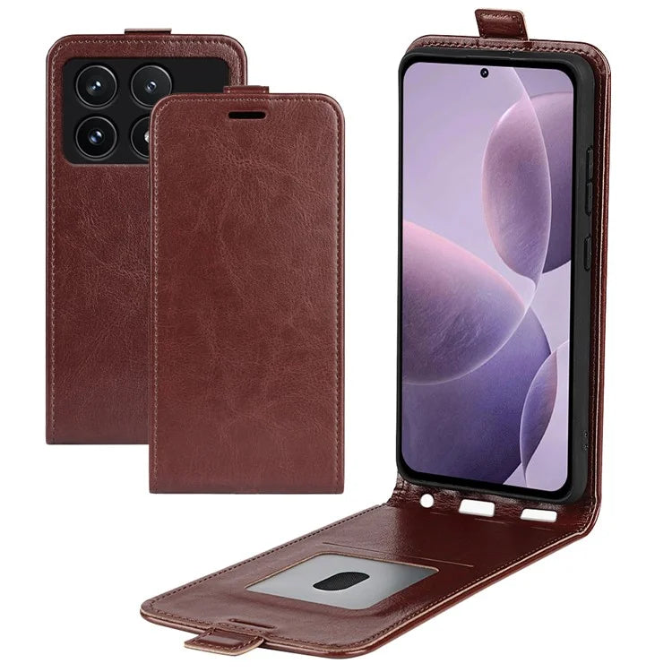 For Xiaomi Redmi K70 5G / K70 Pro 5G Leather Cover Vertical Flip Crazy Horse Texture Phone Case