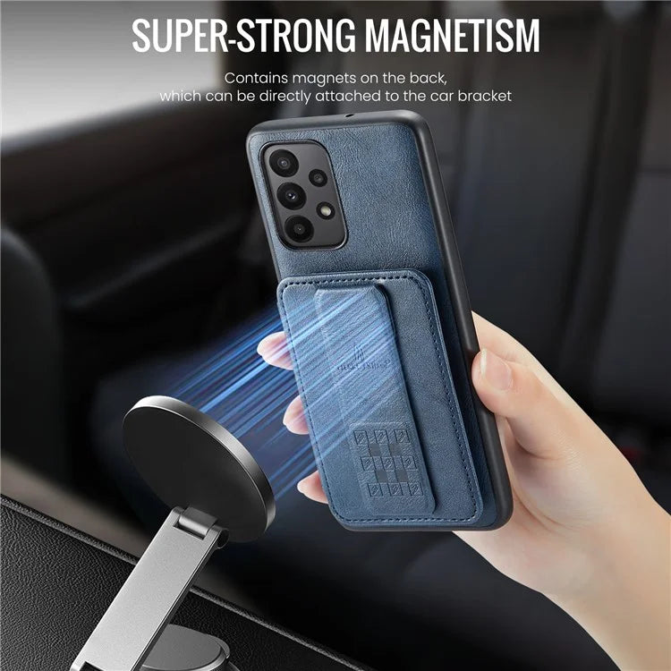 For Samsung Galaxy A73 5G Case with Card Holder Leather+TPU Protective Phone Cover