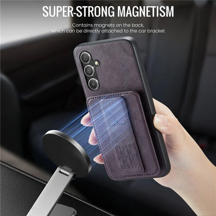 For Samsung Galaxy A54 5G Case Leather+TPU Finger Holder Kickstand Phone Cover