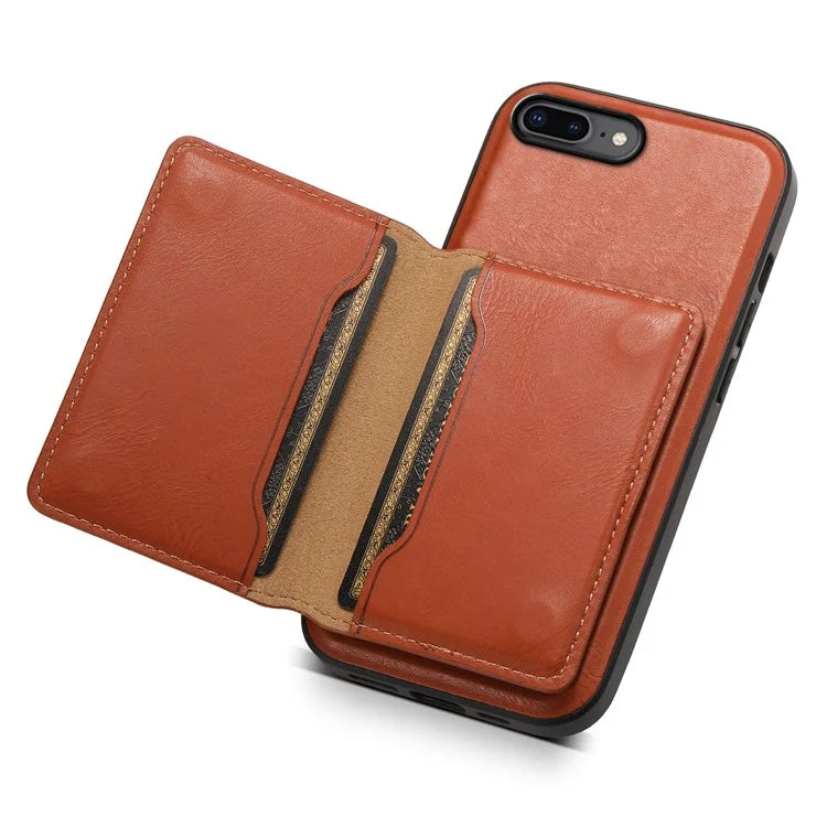 DENIOR For iPhone 7 Plus 5.5 inch / 8 Plus 5.5 inch Magnetic Case Detachable Card Slots Back Shell