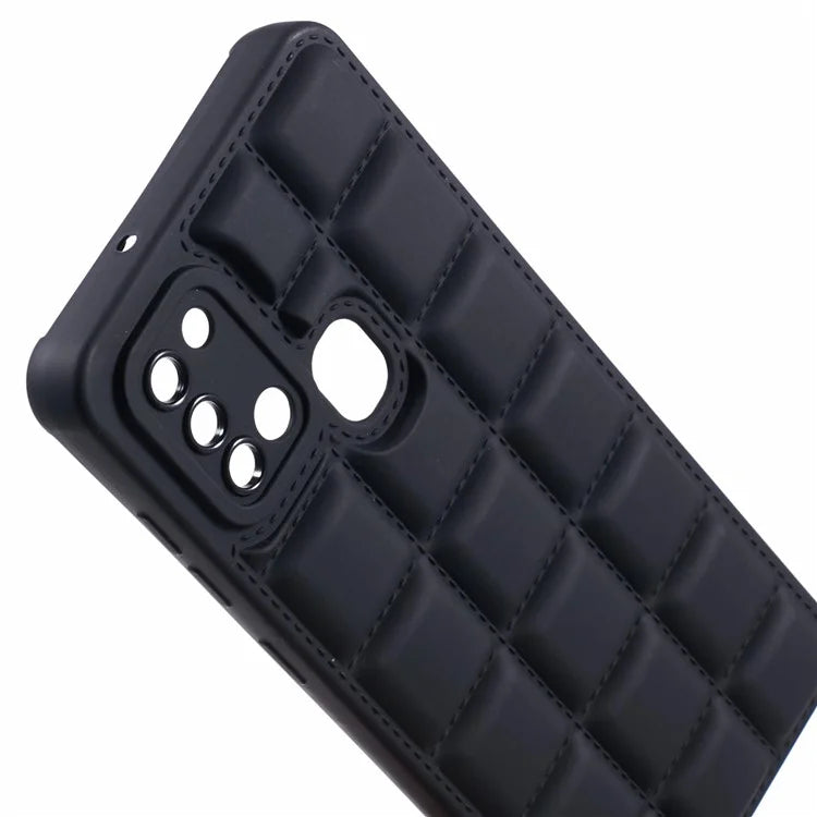 For Samsung Galaxy A21s TPU Case Cover Down Jacket Scratch-proof Mobile Phone Cover