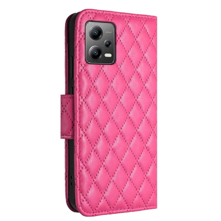 YB Imprinting Series-8 for Xiaomi Redmi Note 12 5G (Global) / Poco X5 5G Wallet Case Leather Anti-drop Phone Cover