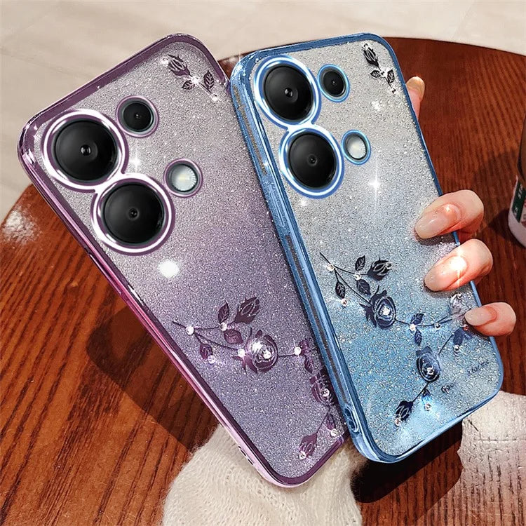 KADEM For Xiaomi Redmi Note 13 Pro 4G / Poco M6 Pro 4G Case Rhinestone Decor Mobile Phone TPU Cover
