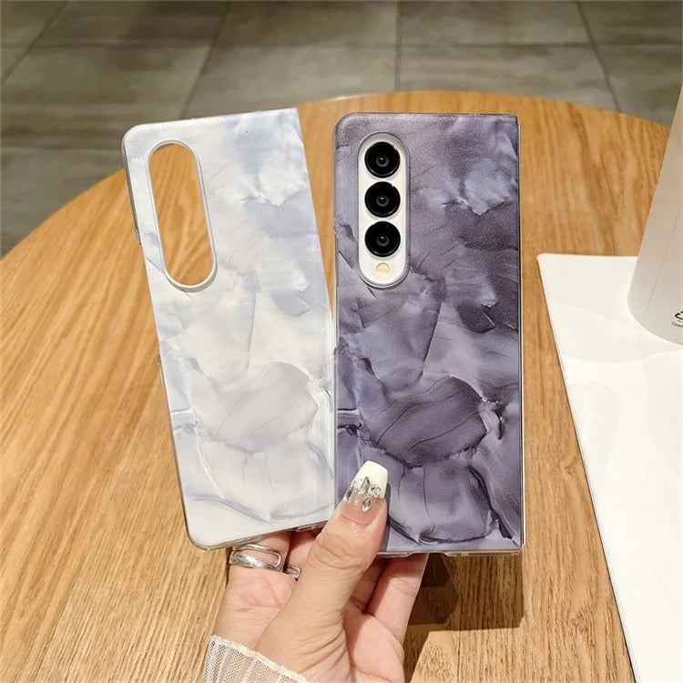 For Samsung Galaxy Z Fold4 5G Case Rococo Art Style PC Drop-proof Phone Back Shell
