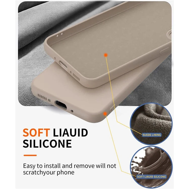 For Samsung Galaxy A05s 4G Kickstand Case Liquid Silicone Cover + 2.5D Arc Edge Tempered Glass Film