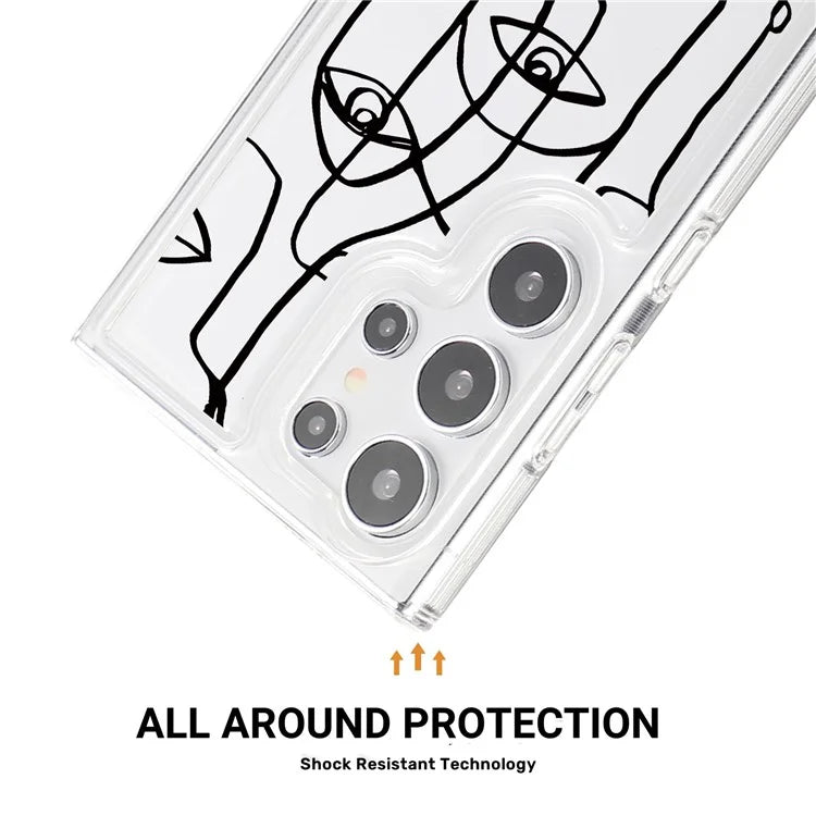For Samsung Galaxy S24 Ultra Case Pattern Print Design TPU Shockproof Phone Cover