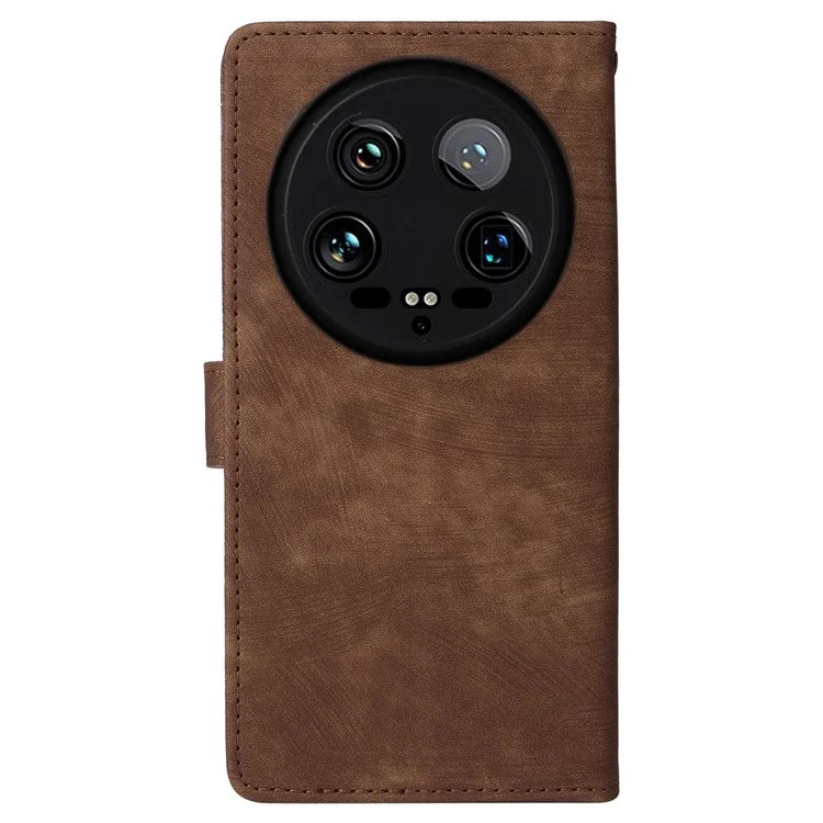 For Xiaomi 14 Ultra Phone Case with Hand Strap PU Leather RFID Blocking Wallet Cover