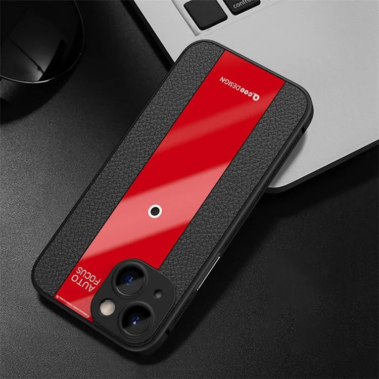 Q.COO For iPhone 13 Drop Protection Phone Cover PU Leather+TPU+Acrylic Phone Case