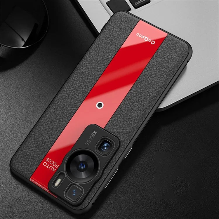 Q.COO For Huawei P60 / P60 Pro Fall Proof Case PU Leather+TPU+Acrylic Phone Shell