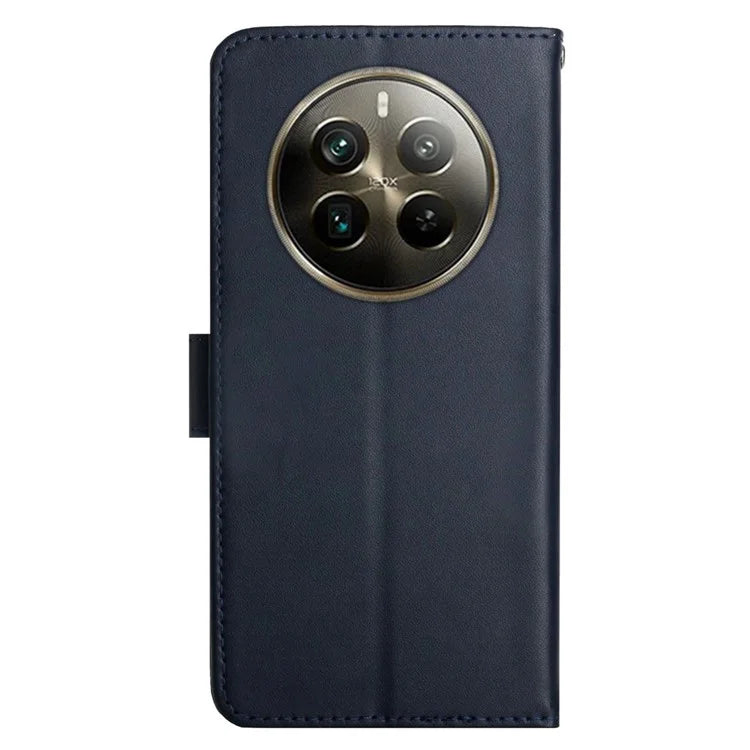 HT02 For Realme 12 Pro 5G / 12 Pro+ 5G Wallet Case Genuine Cow Leather Stand Phone Cover