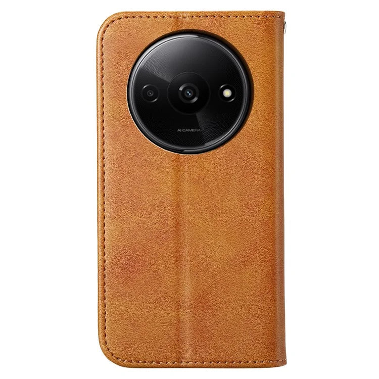For Xiaomi Redmi A3 Case PU Leather+TPU Rhombus Imprinted Phone Cover Wallet