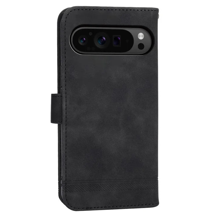 DIERFENG DF-03 Flip Wallet Cover for Google Pixel 9 Pro Cases Imprinted Stand Mobile Leather Shell