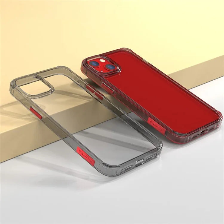 Q.COO For Apple iPhone 14 TPU+PC Phone Cover Clear Phone Protector Black