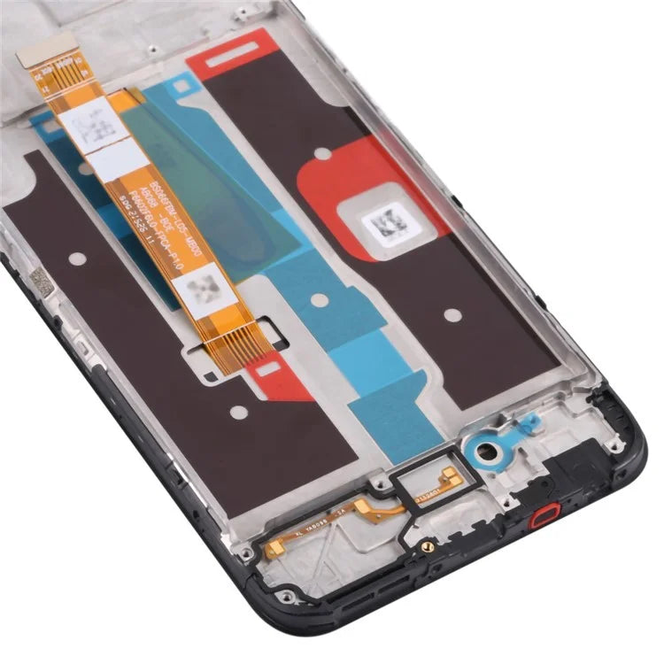 For Realme 8i Grade C LCD Screen and Digitizer Assembly + Frame Replacement Part (without Logo)