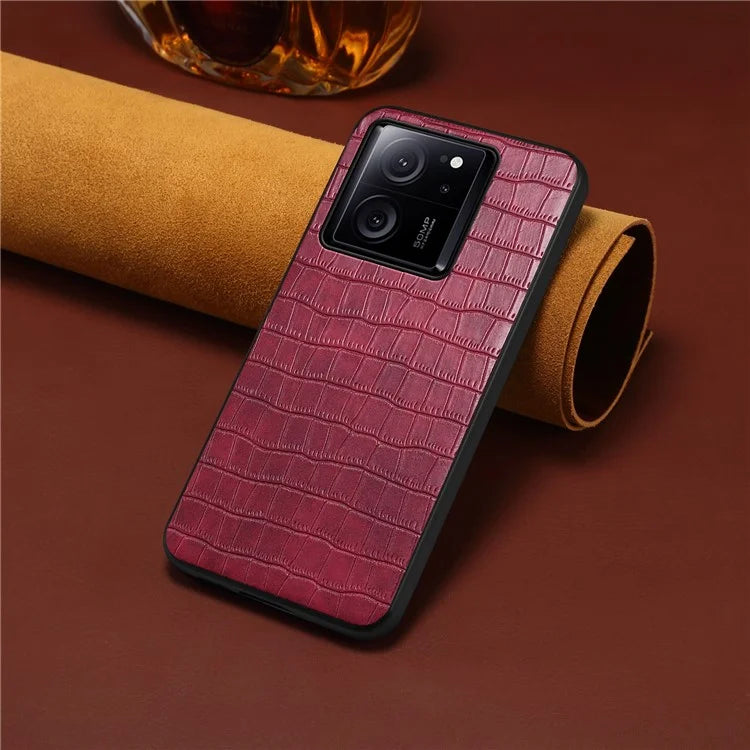 For Xiaomi 13T / Redmi K60 Ultra Case Crocodile Textured Leather+TPU+PC Slim Phone Cover
