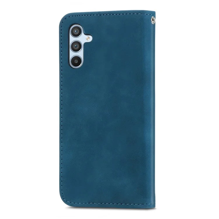 For Samsung Galaxy A34 5G Card Slots Phone Stand Case Skin-Touch Feeling PU Leather Phone Cover