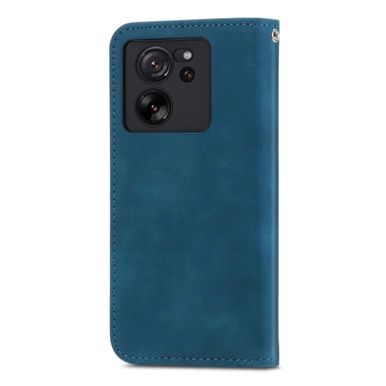 For Xiaomi 13T Pro / 13T / Redmi K60 Ultra Phone Cover Card Slots Skin-touch Feeling PU Leather Phone Stand Case