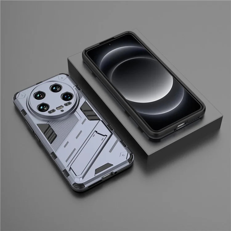 For Xiaomi 14 Ultra Case PC+TPU Dual-Layer Protective Phone Cover Built-in Kickstand