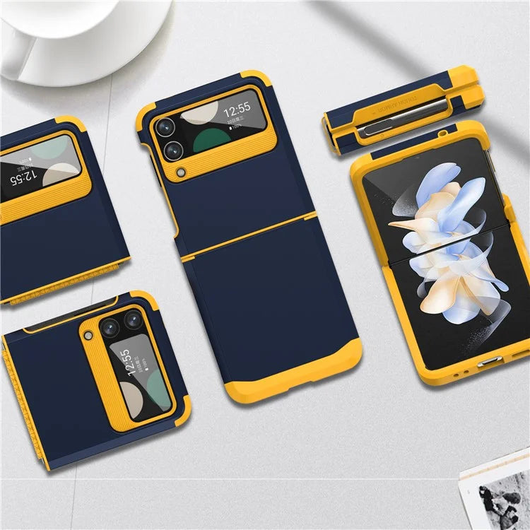 For Samsung Galaxy Z Flip4 5G Case Hinge Protection Folding PC+TPU Phone Case