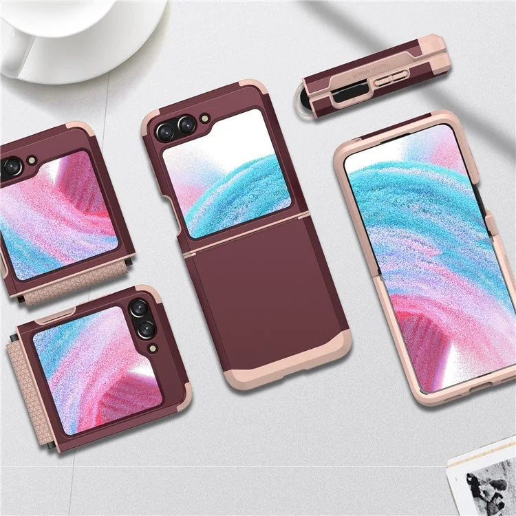 For Samsung Galaxy Z Flip5 5G Folding Case Hinge Protection PC+TPU Phone Cover
