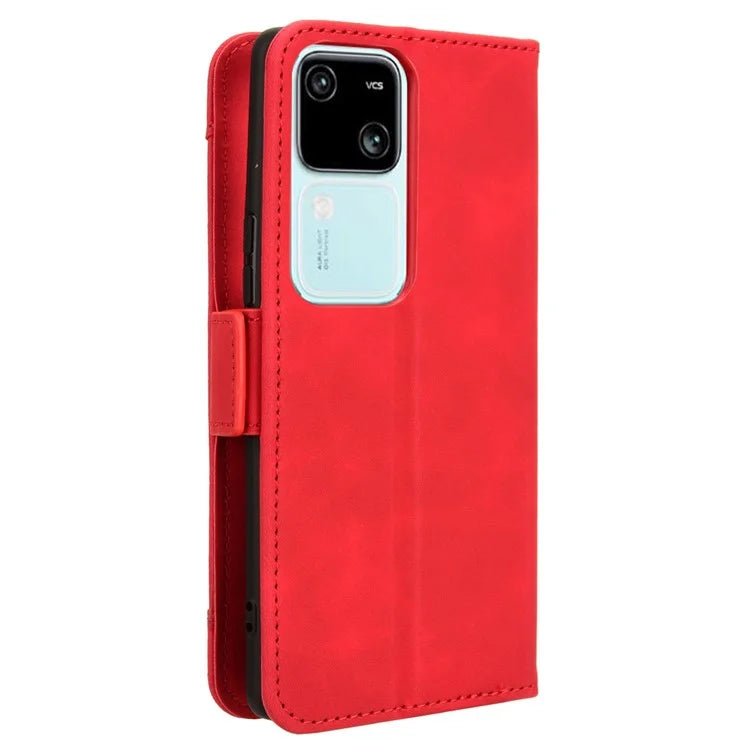 For vivo S18 5G / S18 Pro 5G / V30 5G / V30 Pro 5G Case PU Leather Stand Multiple Card Slots Phone Cover