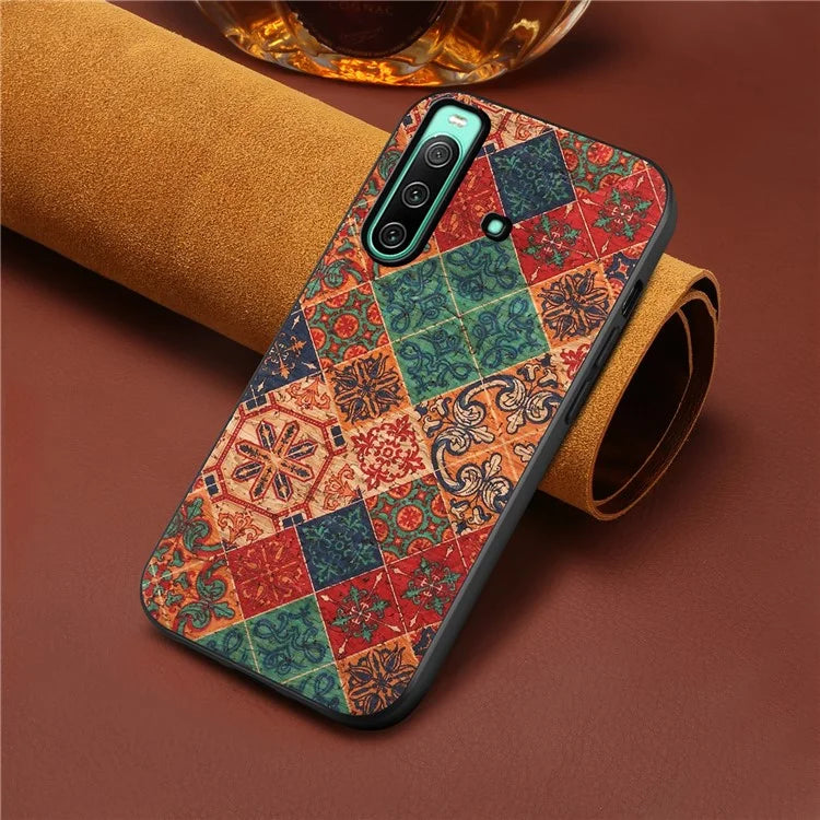 For Sony Xperia 10 IV 5G Case Flower Pattern Printing PU+TPU+PC Protective Phone Cover