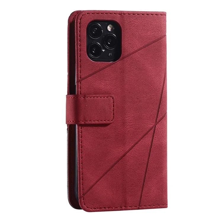 For iPhone 11 Pro Case with Strap Skin-touch PU Leather Stand Wallet Phone Cover