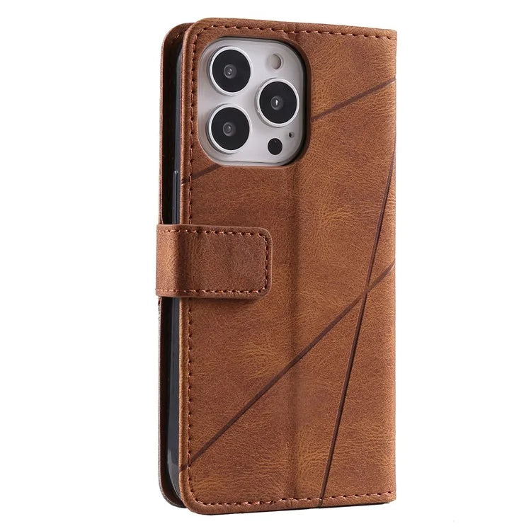For iPhone 13 Pro Phone Case with Hand Strap Skin-touch Leather Wallet Cover