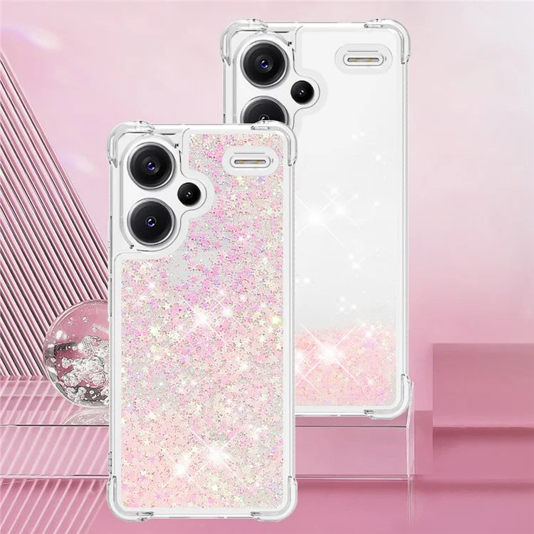 YB Quicksand Series-1 For Xiaomi Redmi Note 13 Pro+ 5G Cell Phone Case Sequins TPU Protective Cover