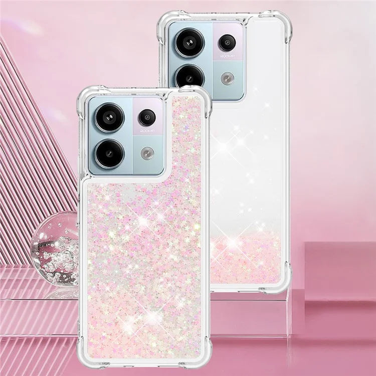 YB Quicksand Series-1 For Xiaomi Redmi Note 13 Pro 5G / Poco X6 5G Case Sequins Quicksand TPU Phone Cover