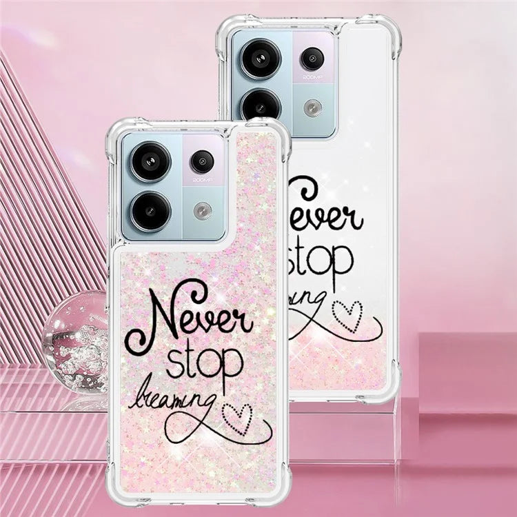 YB Quicksand Series-2 For Xiaomi Redmi Note 13 Pro 5G / Poco X6 5G Quicksand Case Pattern TPU Phone Cover