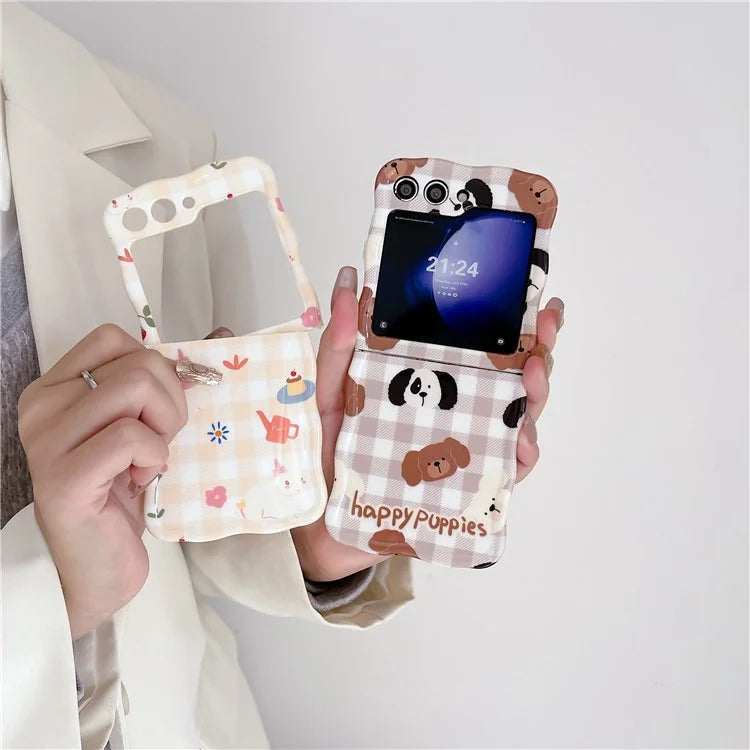 For Samsung Galaxy Z Flip5 5G Cell Phone Case IMD Creative Pattern Hard PC Cover