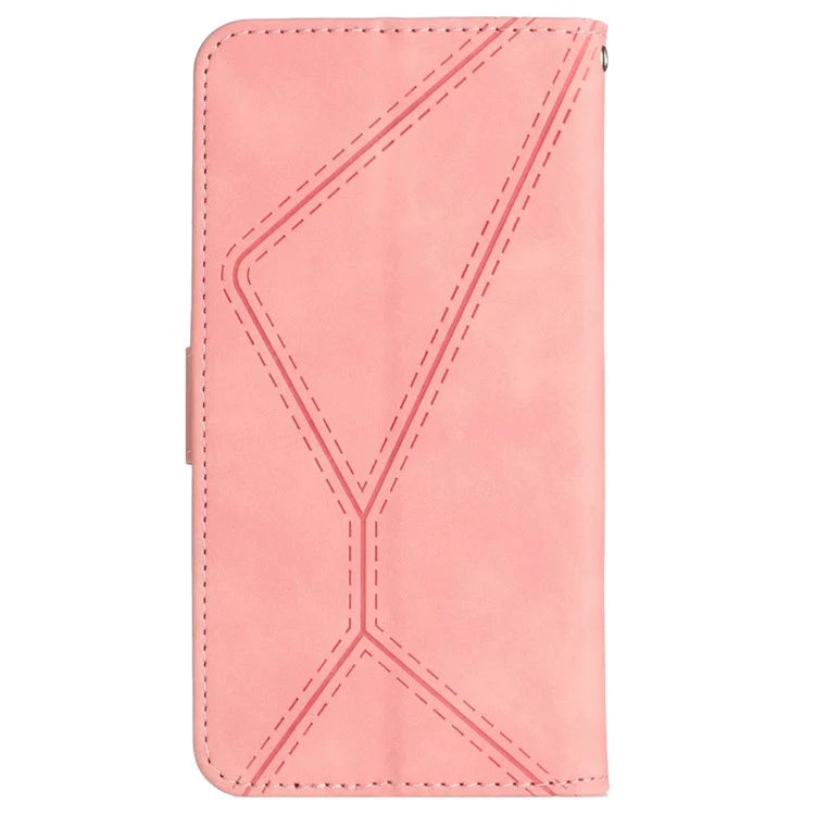 HT05 For OnePlus Nord CE4 5G Case PU Leather Lines Imprinted Wallet Phone Cover
