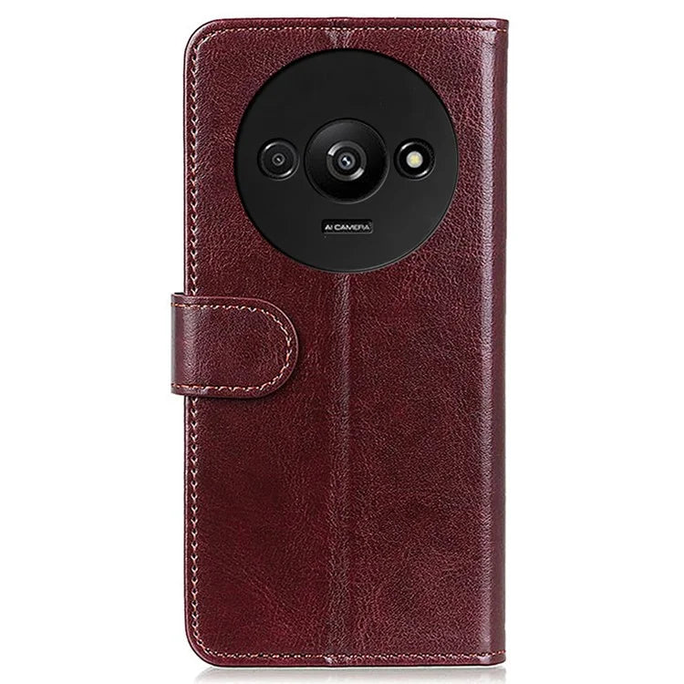 For Xiaomi Redmi A3 Case Crazy Horse Texture Horizontal Flip Leather Phone Cover