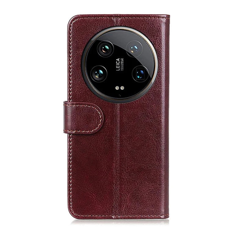 For Xiaomi 14 Ultra Case PU Leather Magnetic Buckle Protective Phone Cover