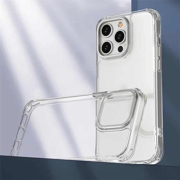 For iPhone 15 Pro Max Clear Case Anti-Drop PC+TPU Hybrid Phone Shell Blue