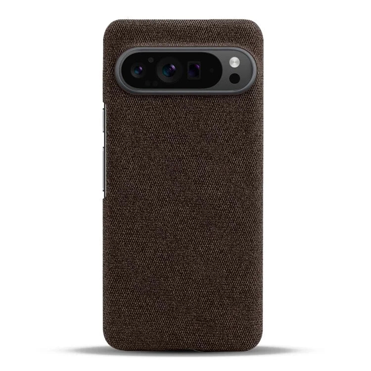For Google Pixel 9 Pro Case Solid Color PC+Cloth Drop Protection Back Phone Cover