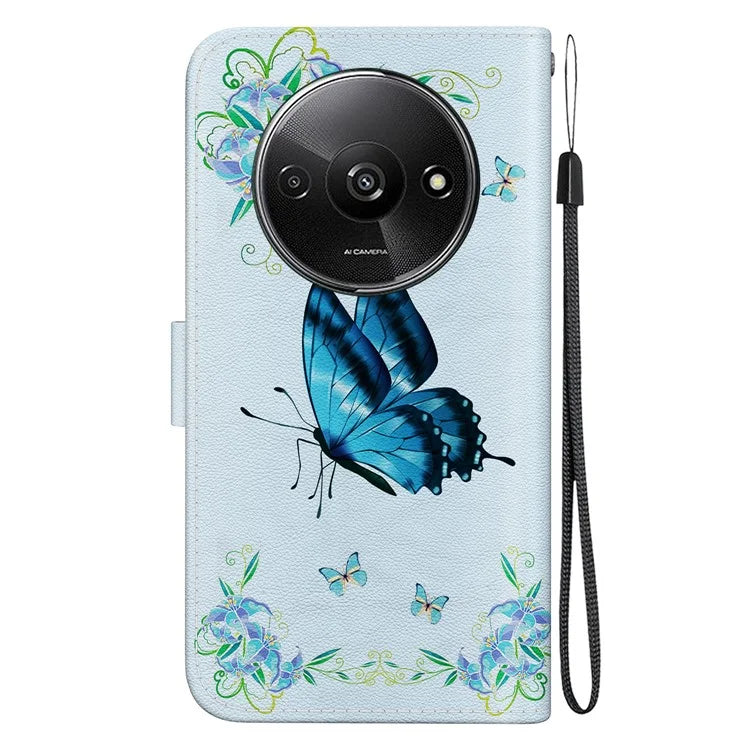 For Xiaomi Redmi A3 Magnetic Case Wallet Design Pattern Printing Phone Cover