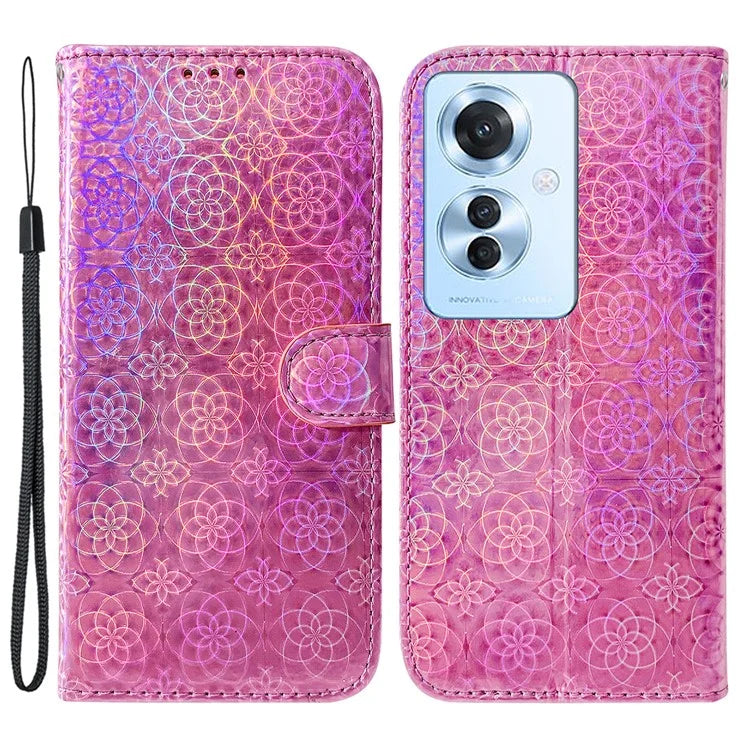 For Oppo Reno11 F 5G / F25 Pro 5G PU Leather+TPU Phone Case Dazzling Flower Wallet Cover