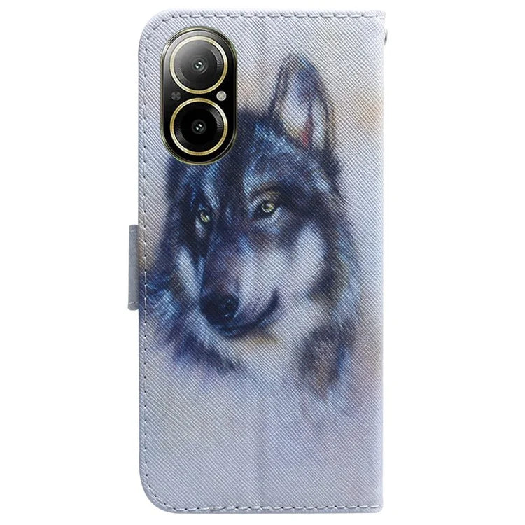 For Realme C67 4G Leather Case Pattern Printing Full Protection Phone Cover