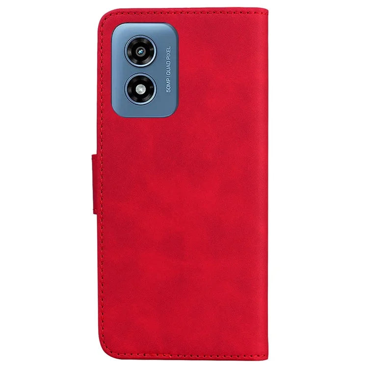 For Motorola Moto G Play (2024) 4G Case Butterfly Printing Anti-Scratch Leather Flip Phone Cover with Wallet