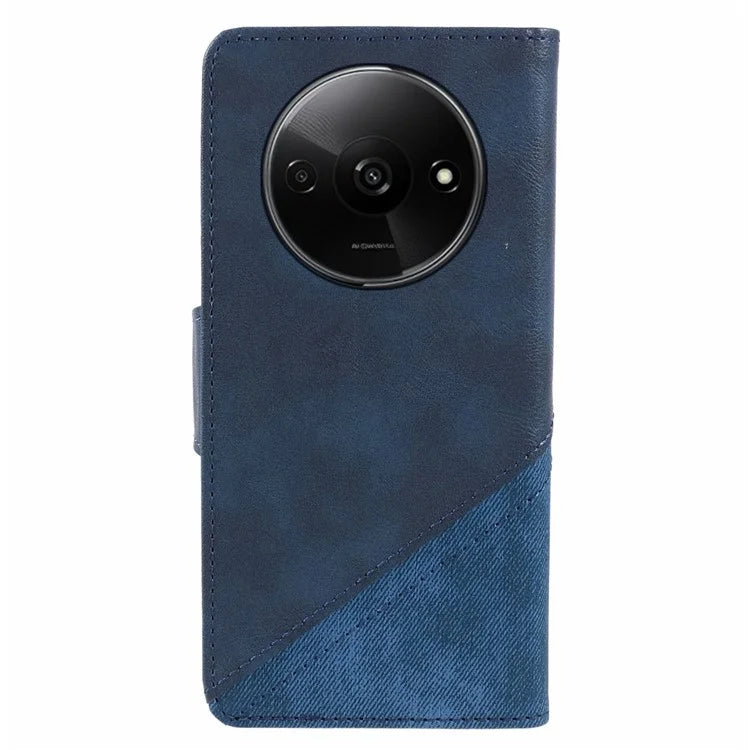 For Xiaomi Redmi A3 Case Crazy Horse Texture Splicing Phone Wallet Cover